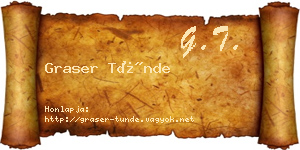 Graser Tünde névjegykártya